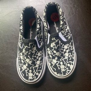 Toddler skeleton slip on shoes